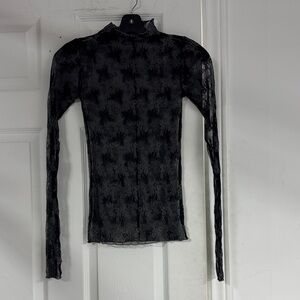 Elegant Black Mesh Top